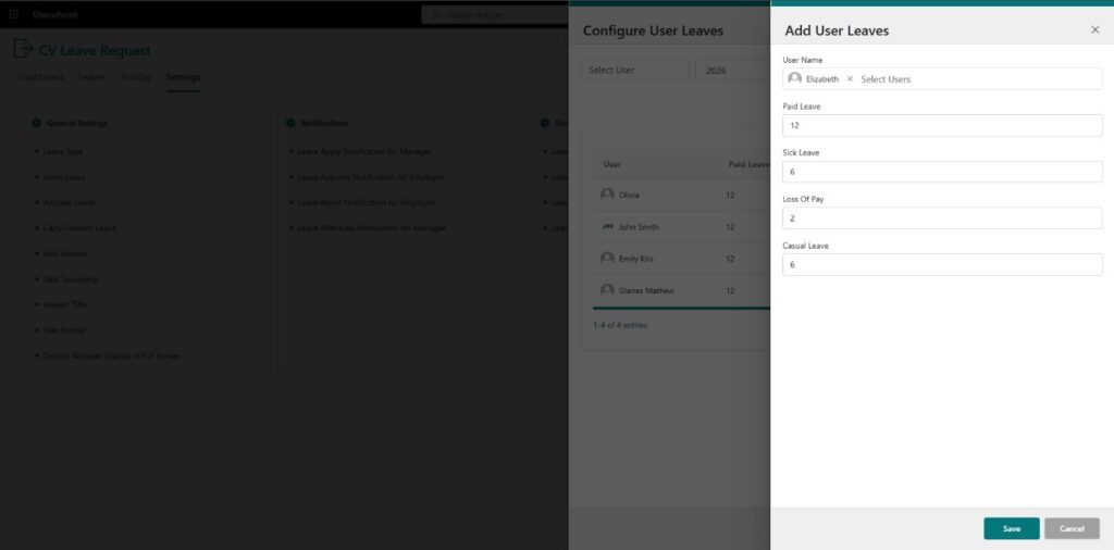 Assign Leave Balance to Employees