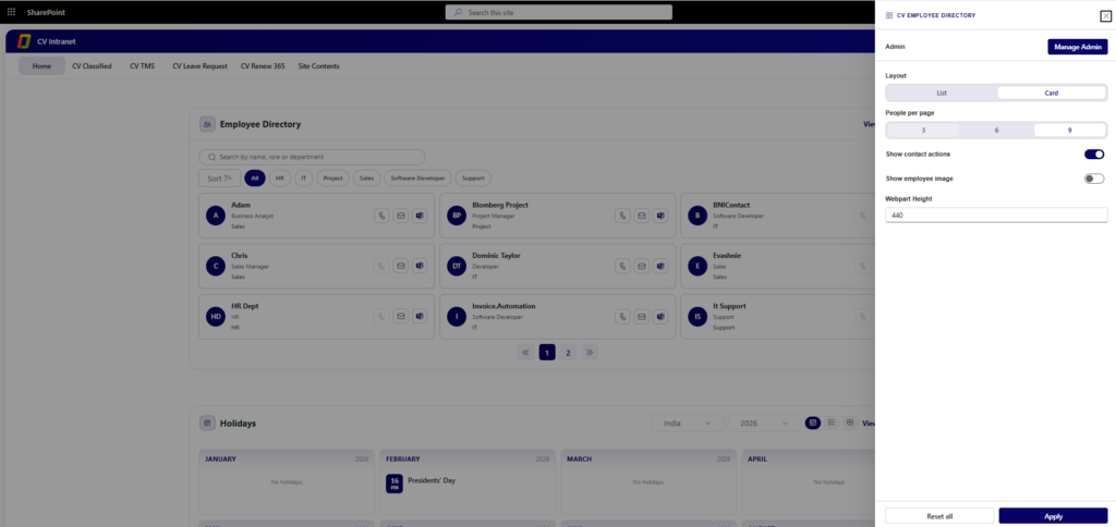 CV Employee Directory