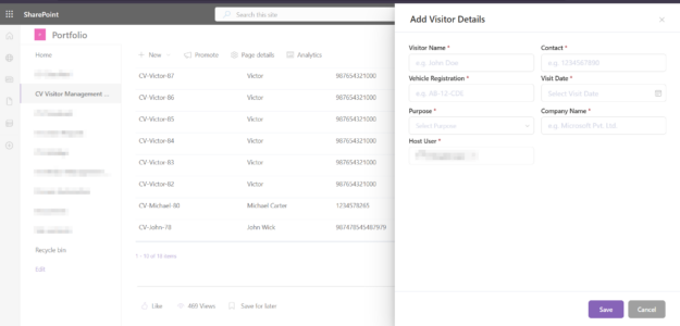 Visitor Pre - Registration Form